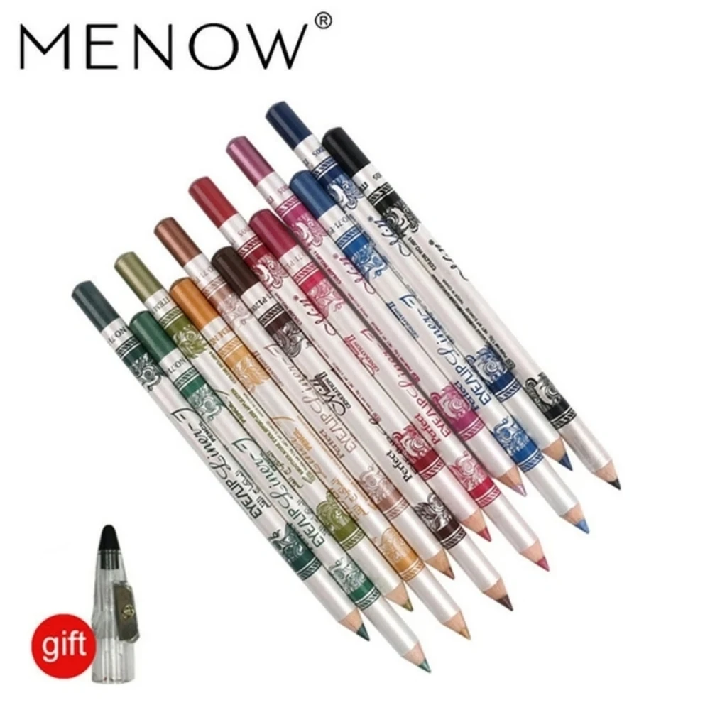 

MENOW Professional Eye Shadow Makeup Pen 12 Pieces/Set Durable Waterproof Eyebrow Eyeliner Pen Lip Eyeliner Pen 12 Colors P12005