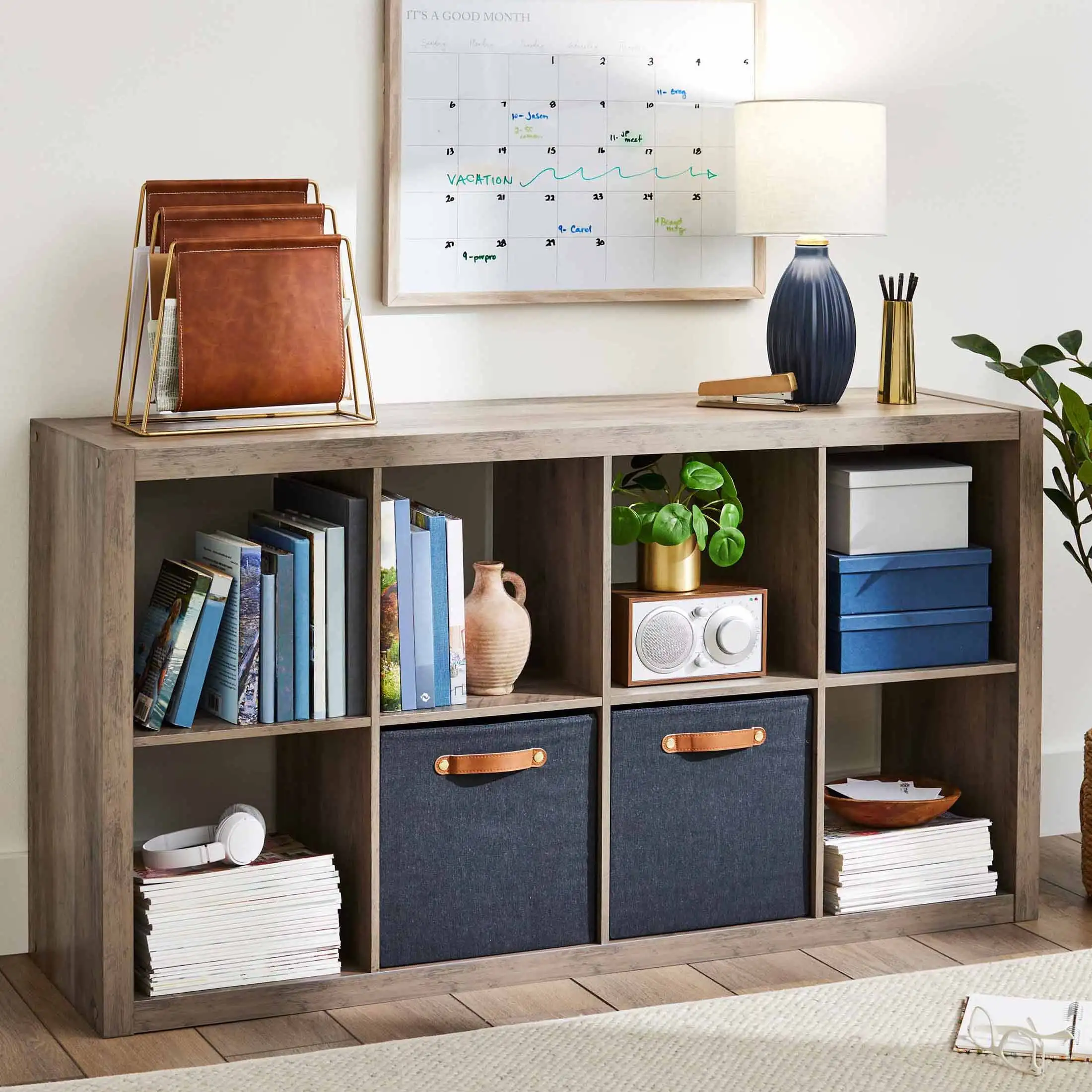 8-Cube Storage Organizer, Rustic Gray