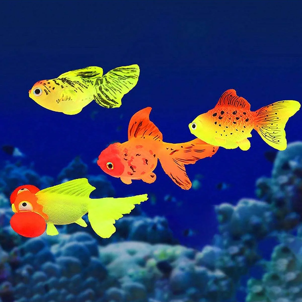 1 Stck  Aquarium-Aquarium, knstlicher leuchtender Fisch, realistisch  beweglicher schwimmender farbiger Goldfisch  zufllige Farbe - AliExpress  15