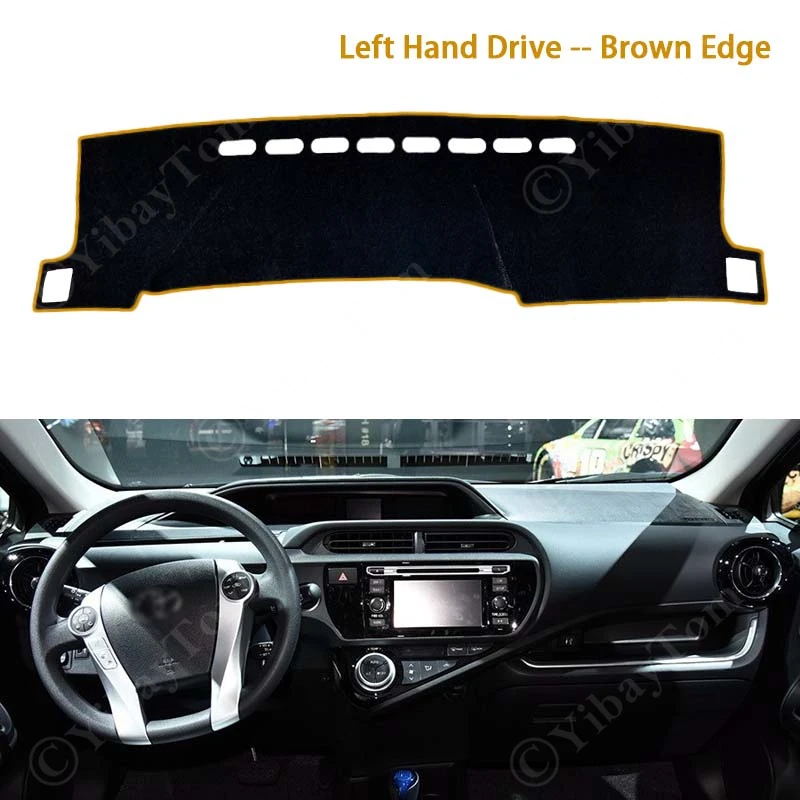 Für Toyota Prius C Aqua NHP10 2012-2019 Dashboard Abdeckung Dash Board Matte Teppich Pad Schutz Sonnenschutz Cape Teppich Auto Zubehör – Detail 11