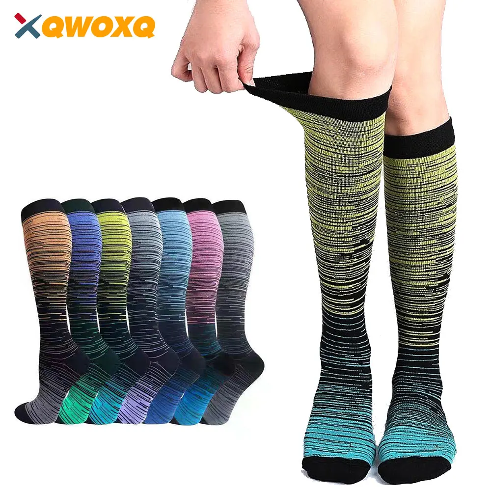 1 Pair Sport Compression Socks for Women and Men Circulation Calf Brace 20-30 Mmhg Best  Support for Running, Nurse, Travel, Gym