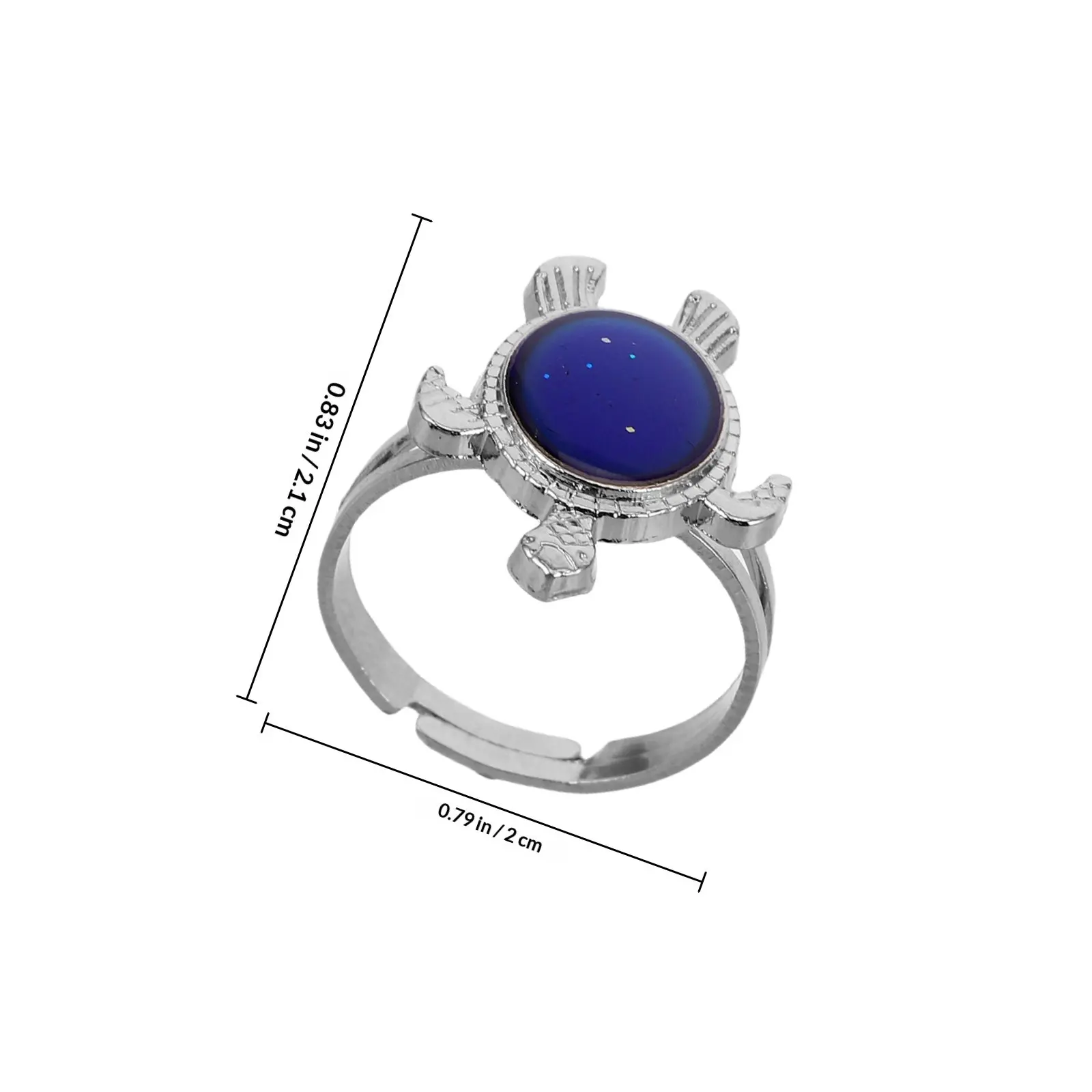 Adorable Sea Turtle Mood Ring for Temperature Responsive Color Shift Jewelry Stylish Simple Design Fun Rings for