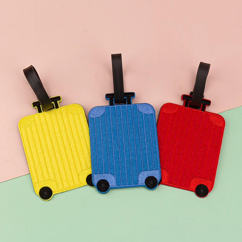 New Luggage Tag High Felt Quality Hanging Tag For Women Men Suitcase Tags Anti-lost Portable Label Pendant Travel Accessories