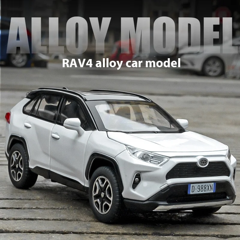 1:32 Toyota RAV4 Diecast Metal Car Model with Sound & Light