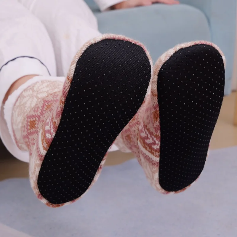 Women Men Winter Shoes Indoor Non-slip Home Soft Plush Short Sock Warm Faux Fur Slippers House Fuzzy Fluffy Floor Boots