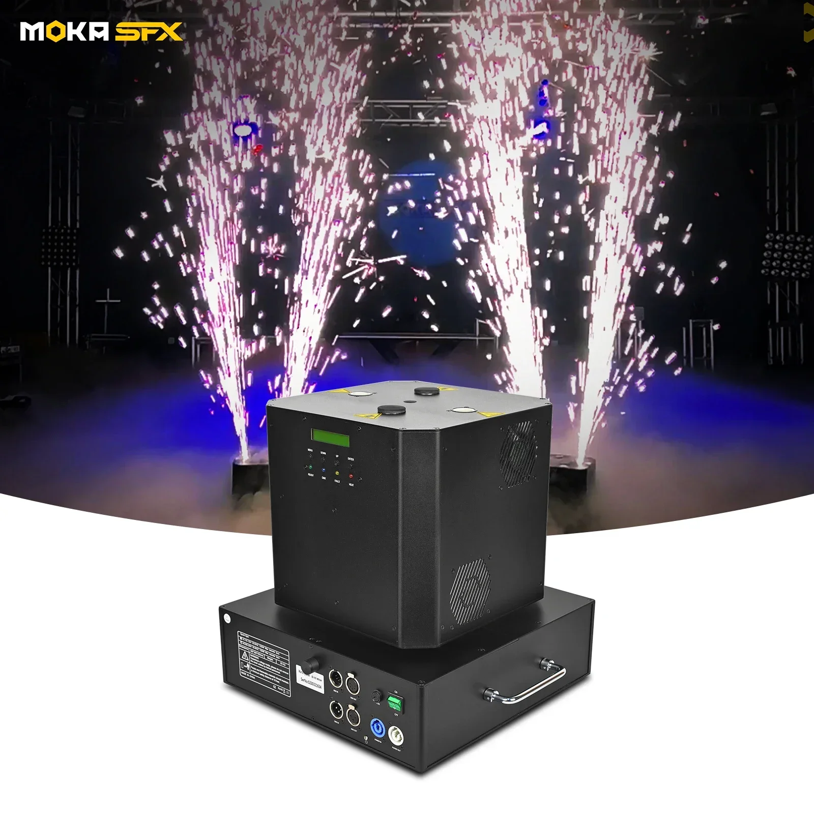 

Sfx MOQ1psc1300W 1-5m Wireless DMX Control Spinning Cold Spark Machine Spinning Cold Spark Machine For Wedding Stage Event