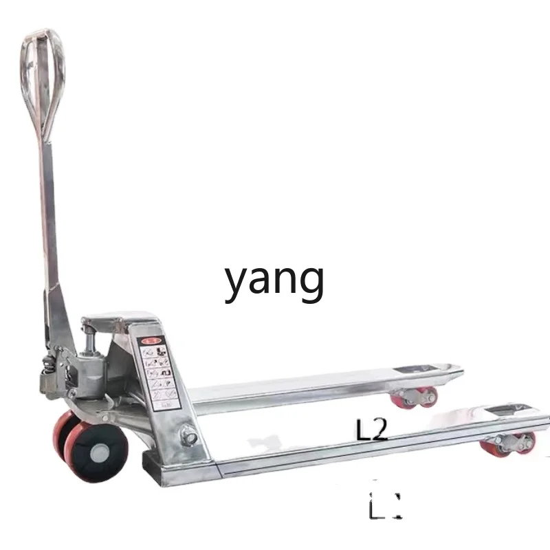 Yjq New Stainless Steel Forklift Manual Hydraulic Truck Trailer Forklift Electric Pallet Loading and Unloading