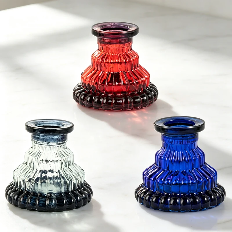 Small Twisted Hookah 29cm Single/Double Hose Glass Shisha Complete Kit Ceramic Bowl Narguile Chicha Sheesha Water Pipe