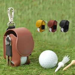 Mini Golf Ball Container with Buckle Portable Golf Waist Pack Holds 2 Balls Pocket Golf Ball Bag Outdoor Golf Sports Accessories