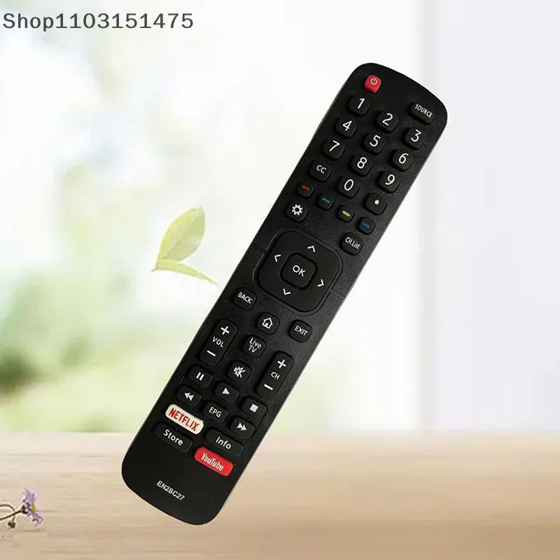 EN2BC27 Controle Remoto para Hisense Smart H43AE6030 H32B5600 LCD LED TV com YouTube e Netflix