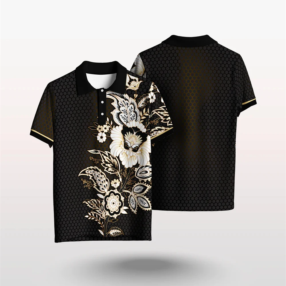 

Винтажная официальная рубашка поло с цветочным узором пейсли для мужчин и женщин, элегантный топ-поло для гольфа в стиле ретро с геометрическим ромбом 2026