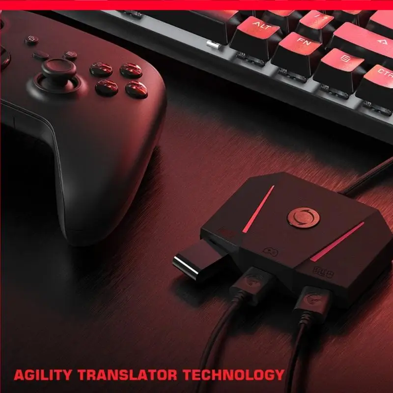 

D46B Crossing Platform Mouse Keyboard Converter with Not Slip Base fit for VX2 AimBoxf