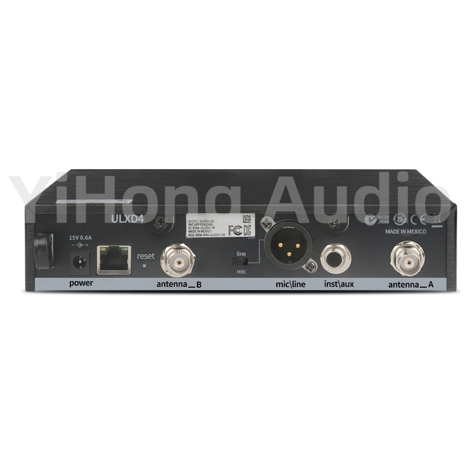 ULXD4-KSM9 600MHz Wireless Microphone System UHF Condenser Metal Handheld Professional True Diversity Stage performances