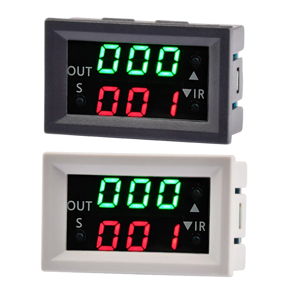 DC 12V Dual LED Display Time Relay Relay Module Timing Mini LED Digital Timer Relay Timing Delay Cycle Time Control Switch Home