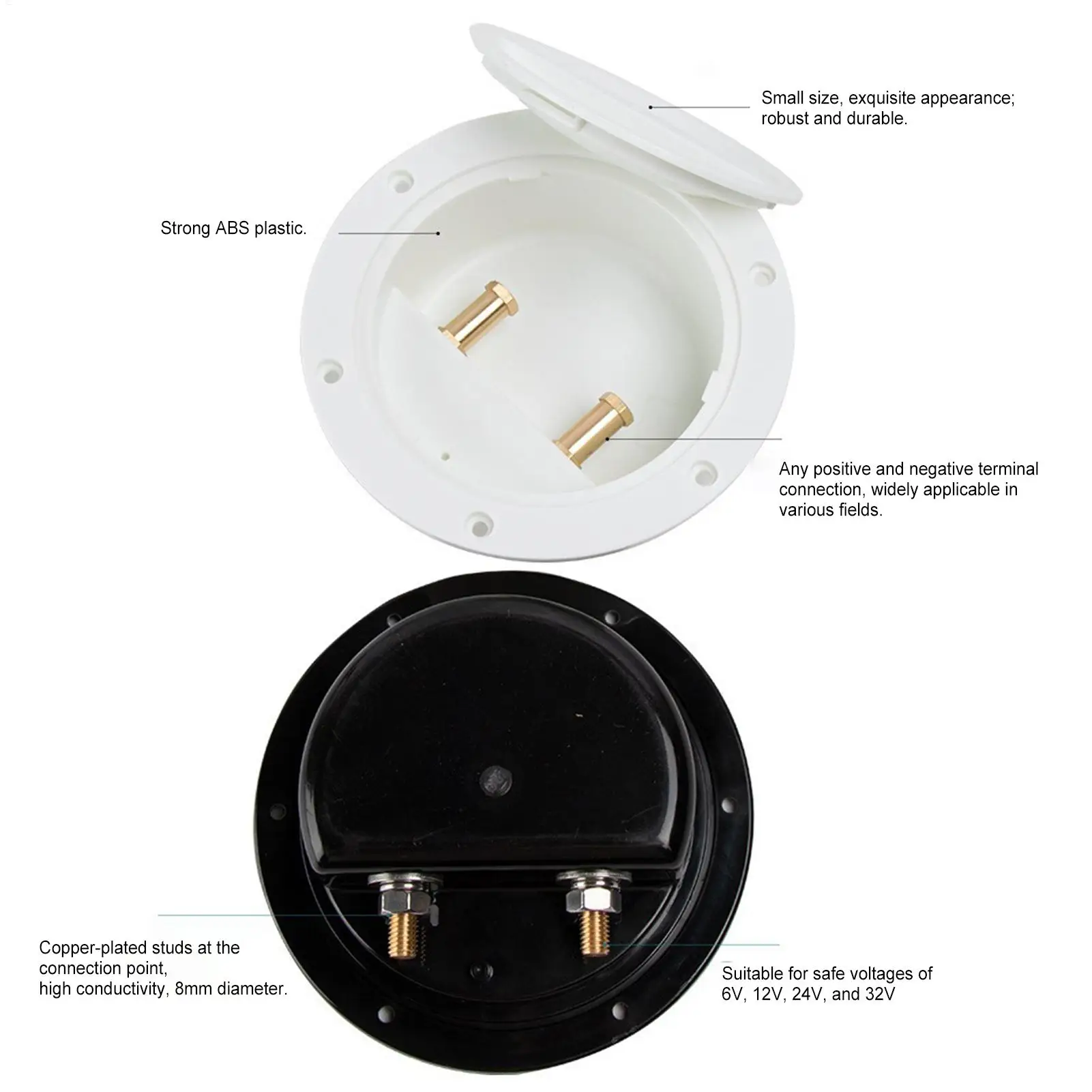 

Sea Fishing Junction Box Waterproof Power Supply Fishing Reel Power Box For Circuit Prevention Boat Marine Lake Pond Saltwater