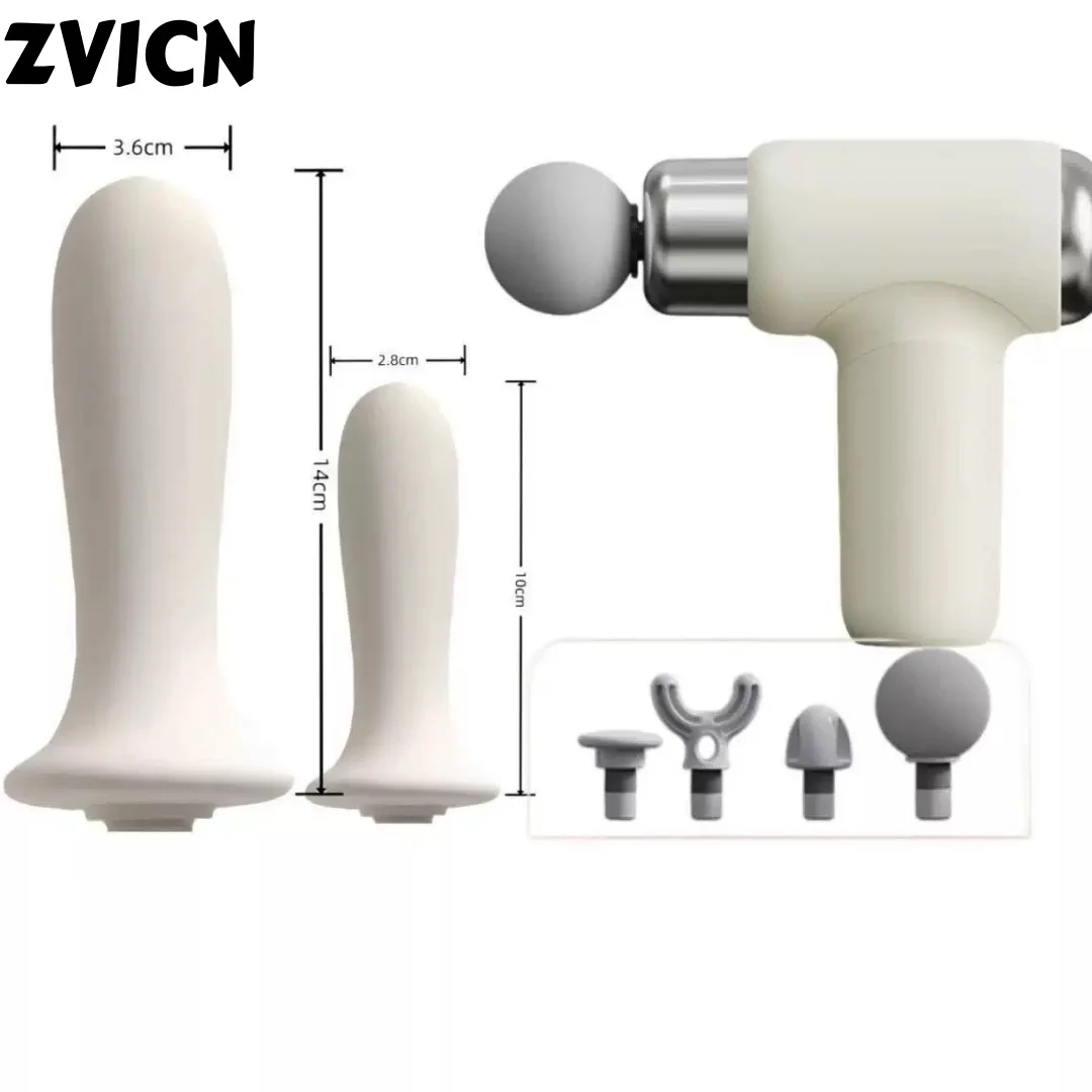 Wireless Mini Fascia Gun Muscle Massager Silicone Massage Head Modification Replacement Head Electric Massage Relaxation