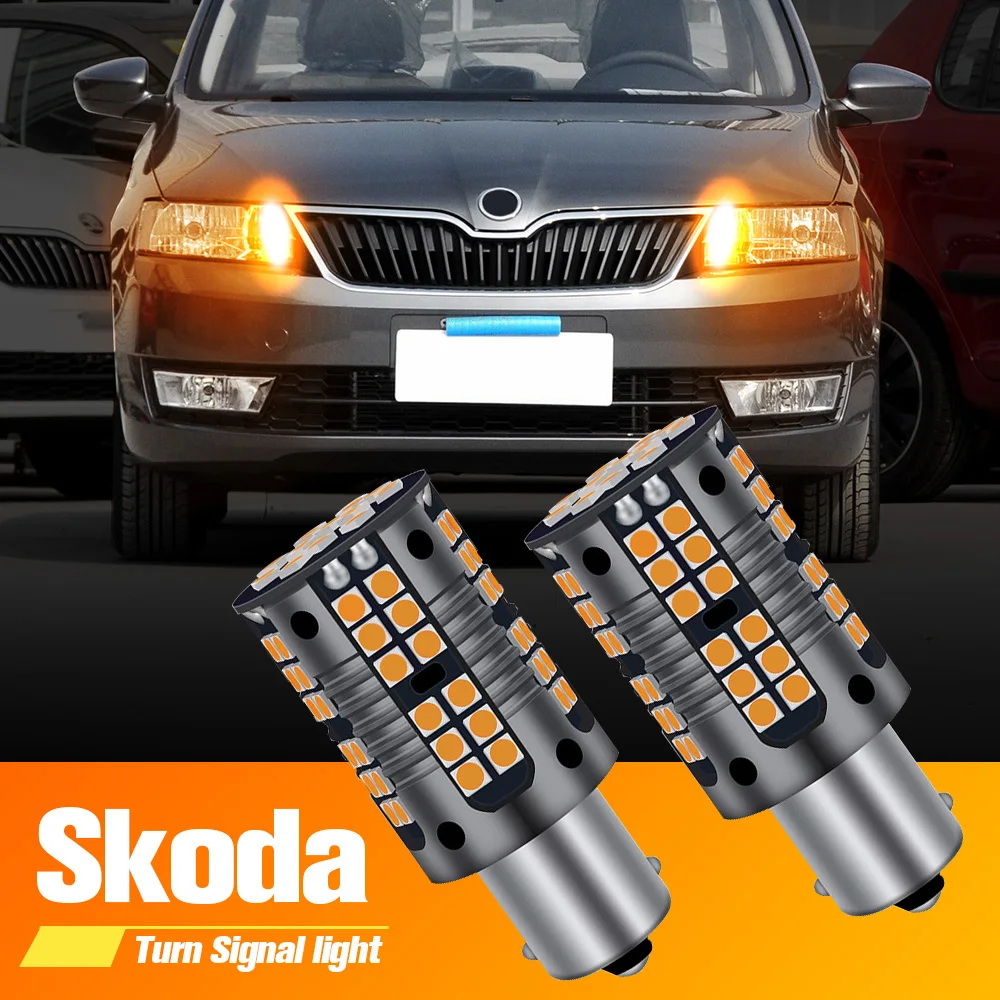 

2pcs LED Turn Signal Light Blub Lamp PY21W 7507 BAU15S Canbus No Error For Skoda Fabia MK1 MK2 Octavia 1 2 Rapid Superb