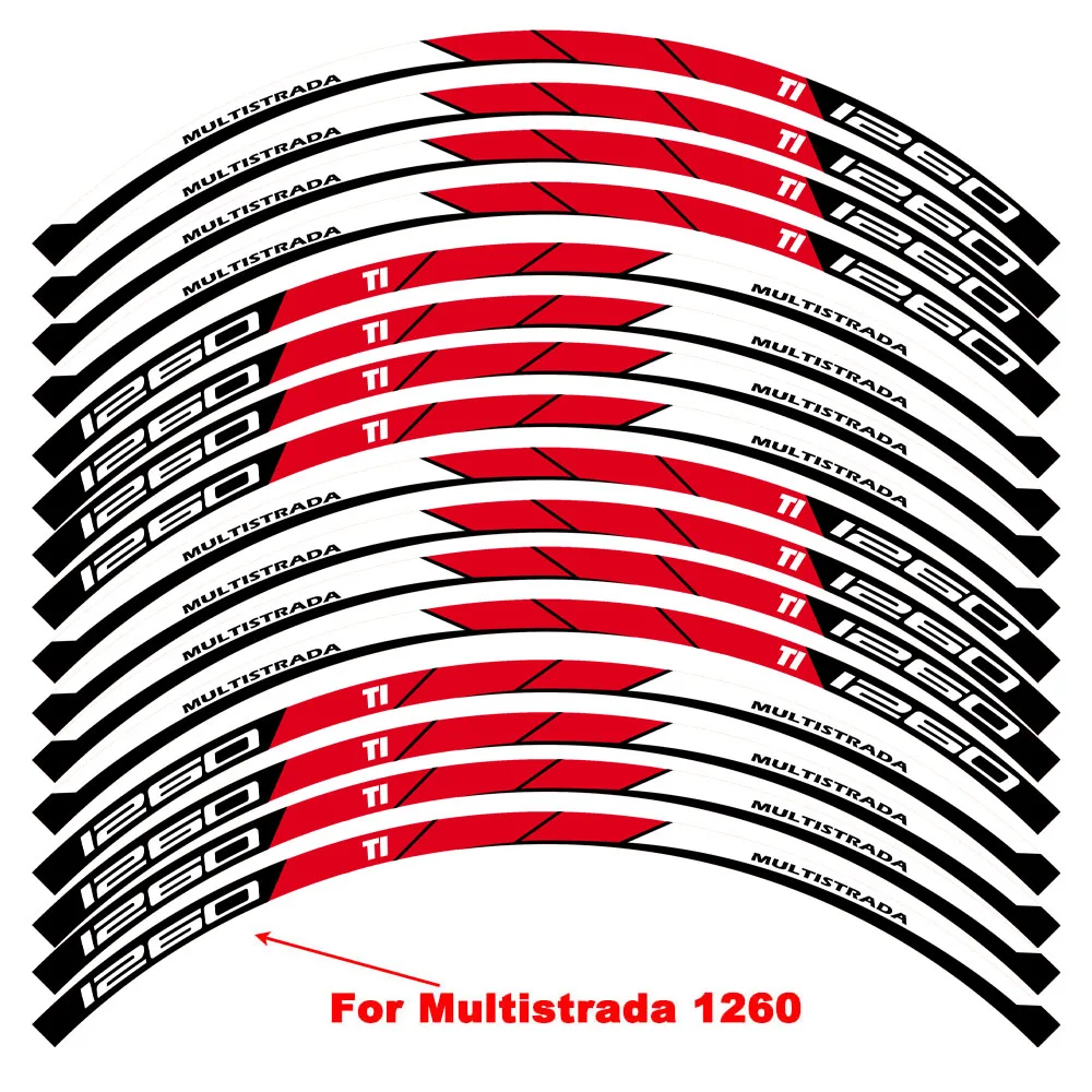 Reflective Motorcycle Accessories Wheel Sticker Inside of Hub Decals Rim Stripe Tape For DUCATI MULTISTRADA 1260 1200 1200 s