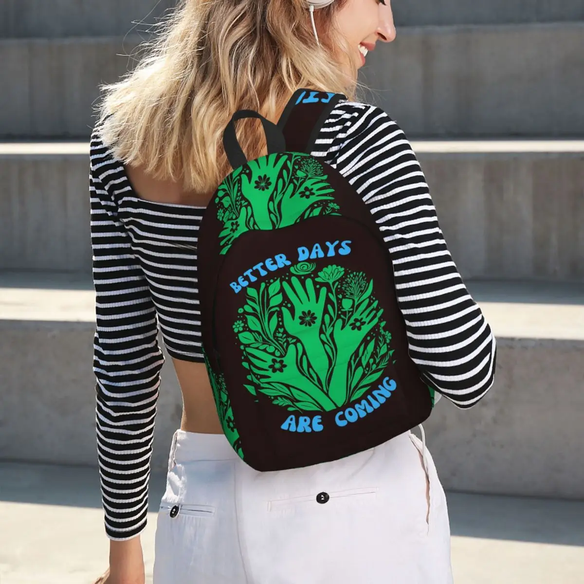 Better Days Are Coming Inspirierender Blumen-Rucksack, heißer Verkauf, Tagesrucksack für Jungen und Mädchen, Büchertasche, Schultasche, Umhängetaschen für Männer und Frauen