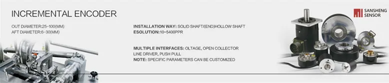 Codeur rotatif 6000ppr d'encodeur d'arbre solide de 10mm en option