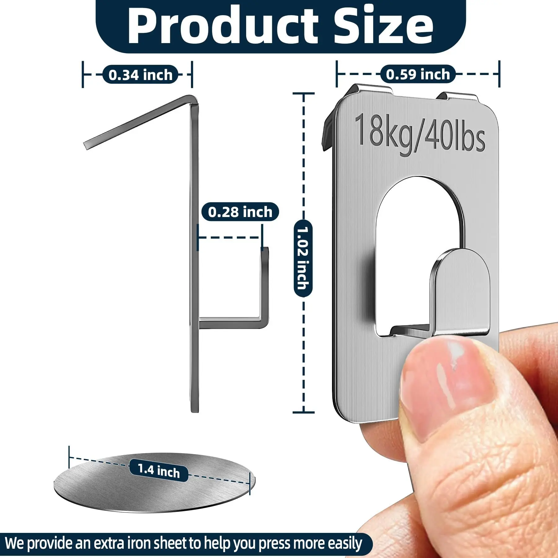 Claw Picture Hangers for Drywall Heavy Duty Claw Hooks Support Up to 40 lbs No Damage Tool-Free Drywall Hooks for Hanging Photo