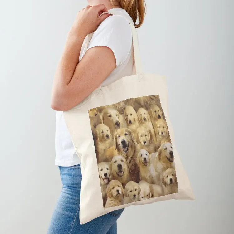 

Golden Retrievers Tote Bag cute pouch bag female bag hand canvas tote
