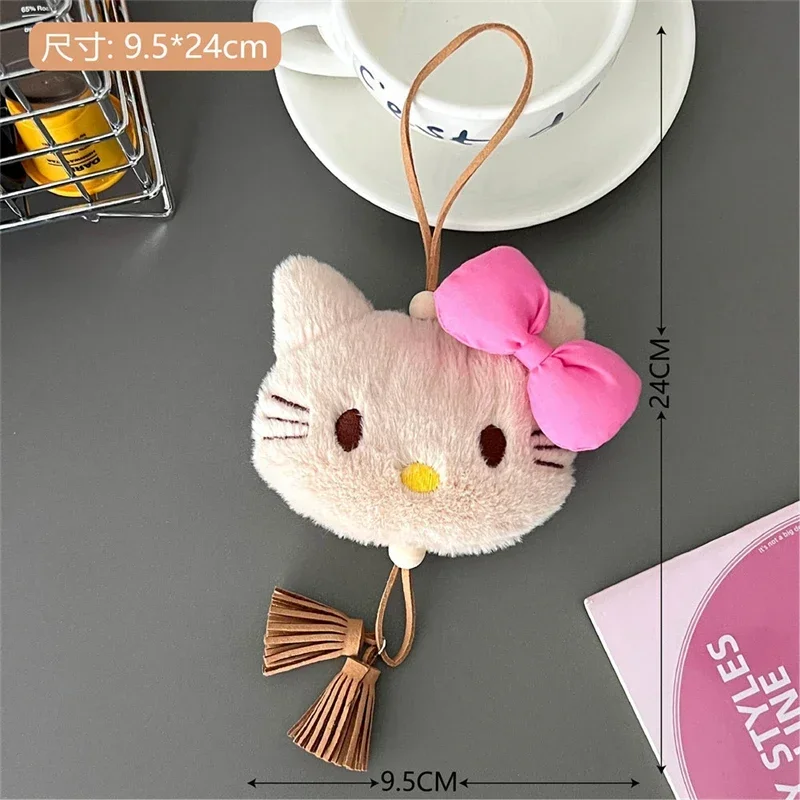 Sanrio Hello Kitty Plush School Bag Pendant Cute Cartoon KT Fashion Knapsack Backpack Decoration Ins Mobile Phone Pendant Gifts