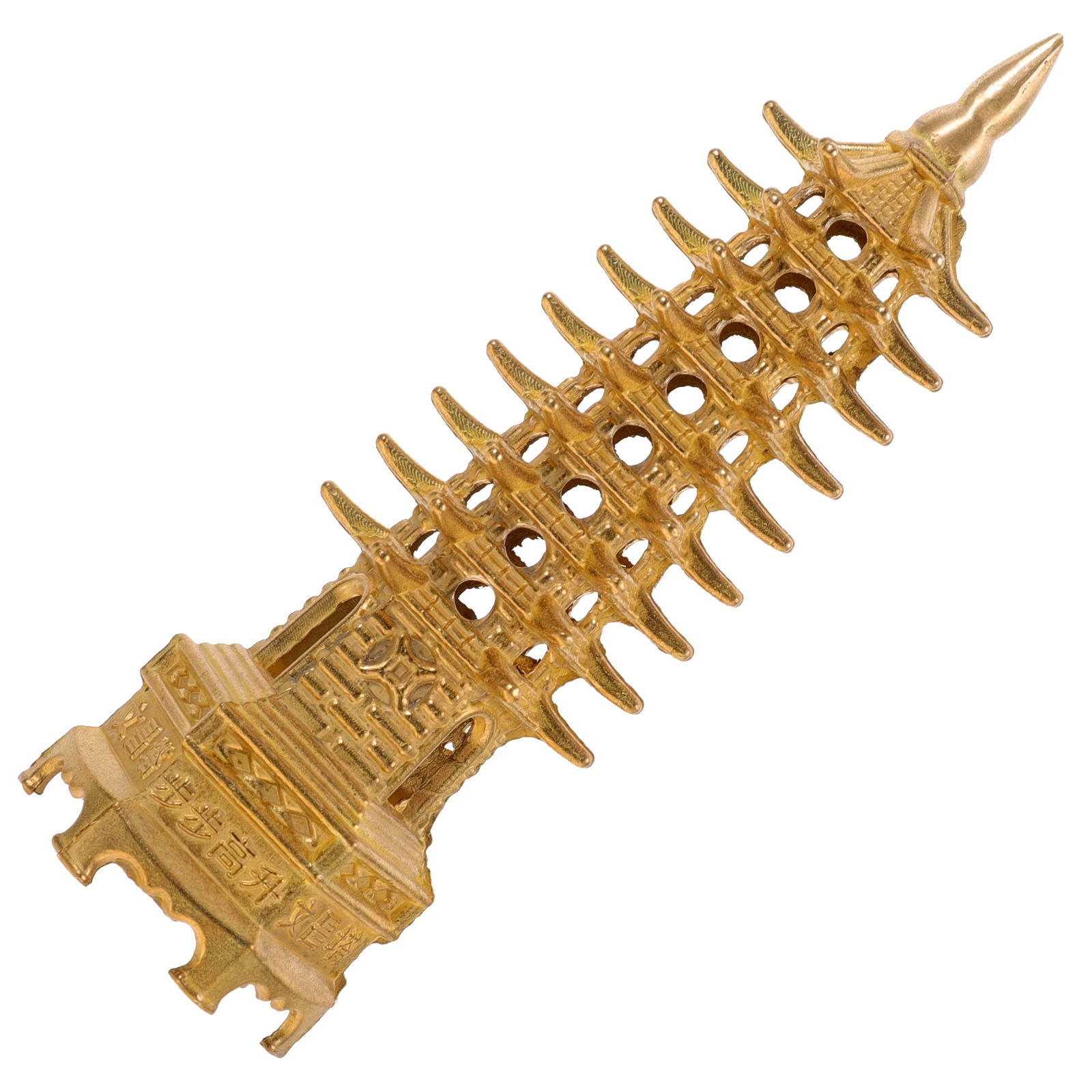 

Wenchang Pagoda Home Tabletop Decoration Chinese Tower Model Garden nament Copper Chinese Pagoda Statue Vintage