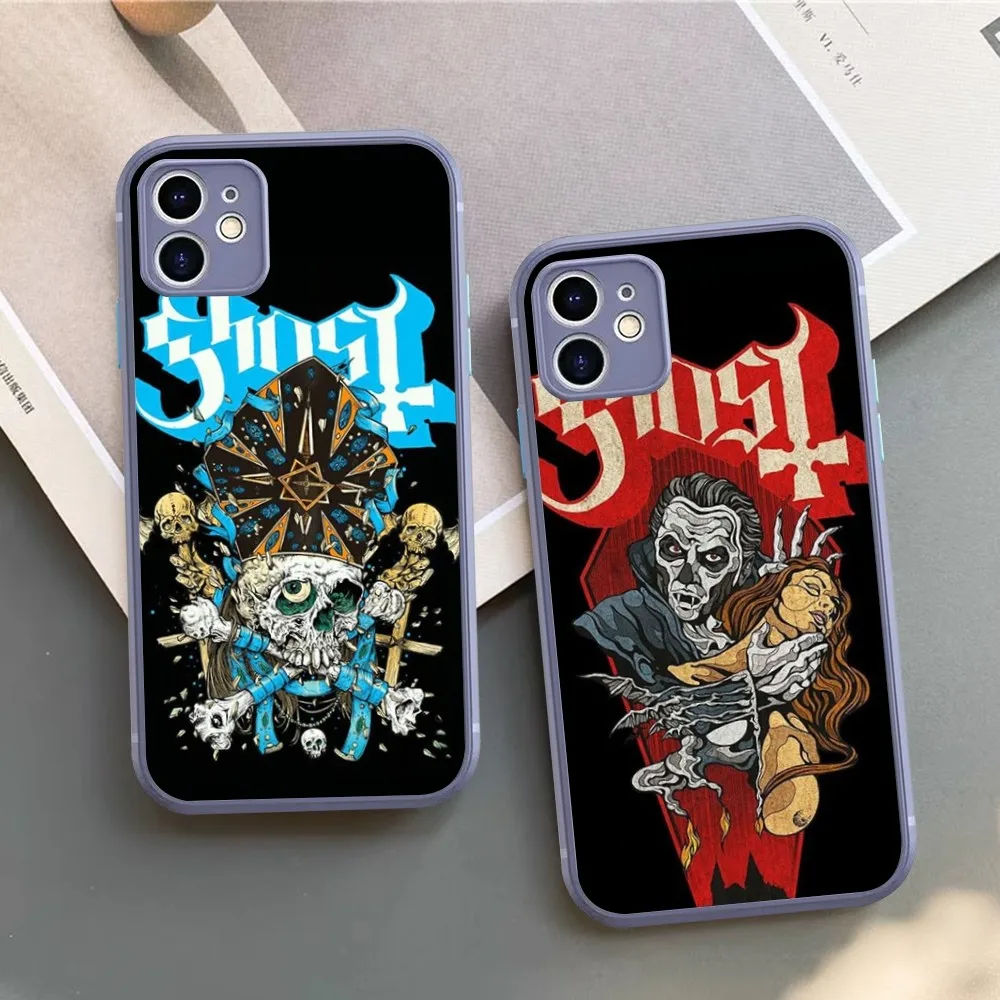 G-Ghost Heavy Metal Band Phone Case For IPhone 14 11 12 13 Mini Pro Max 8 7 Plus X XR XS MAX Translucent Matte Cover