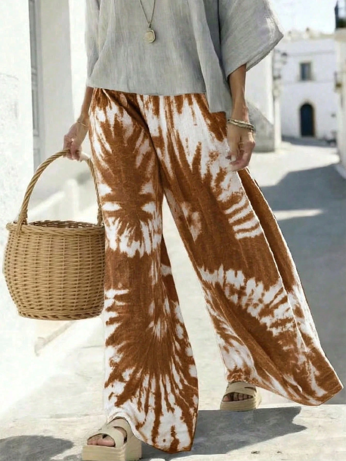 2026 Hot Selling Fashion Summer New Item Hawaii Bohemian Vacation Leisure Flower 3D Printing Plus Size Pants Plus Size