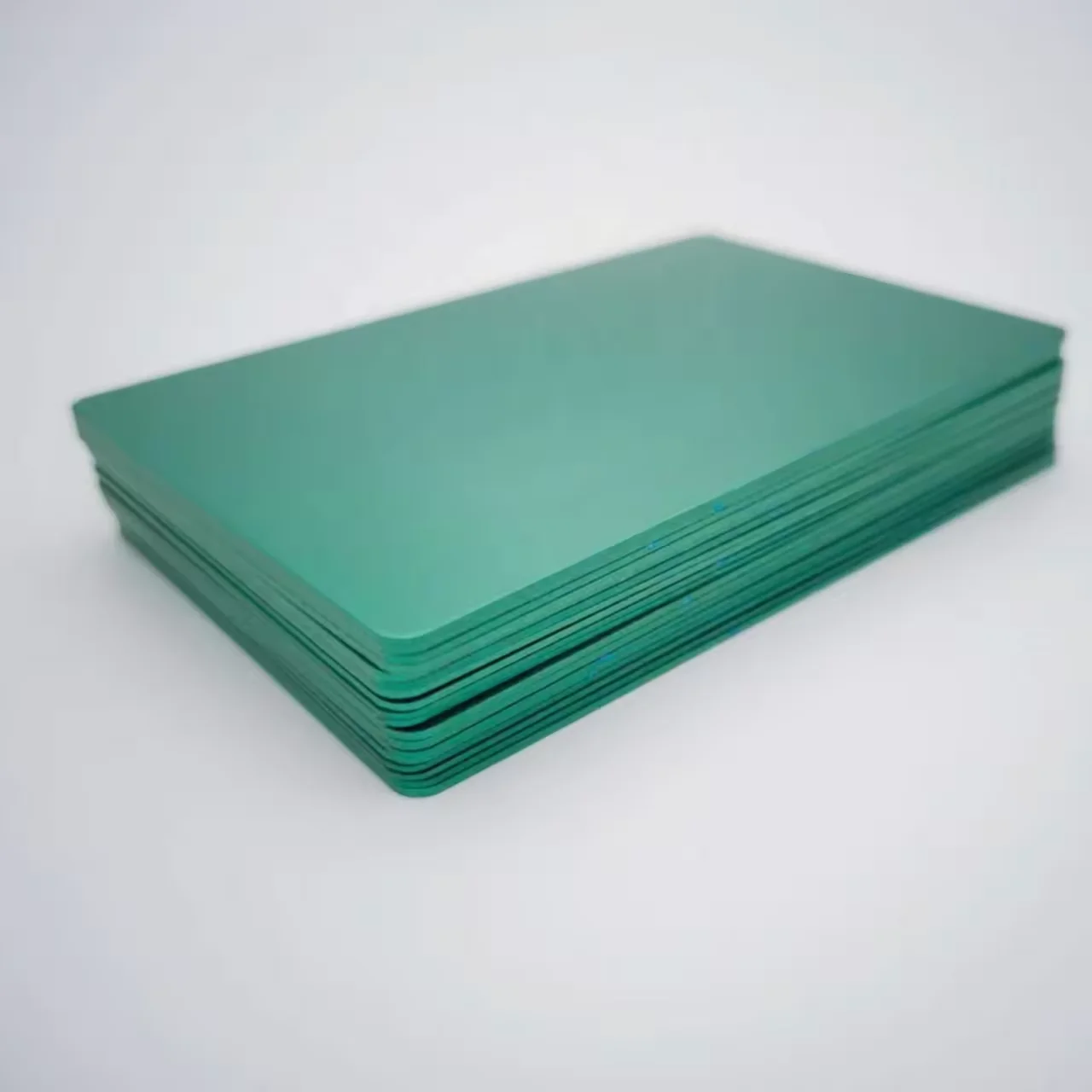 10pcs 0.8mm GREENN Aluminum Metal Business Cards Blanks for Customer Crafting Laser Engraving DIY Gift Cards Anodized Finishing