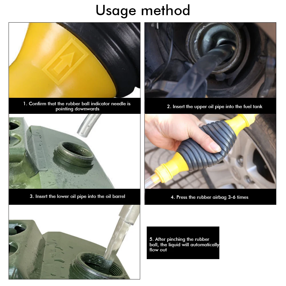Extractor de aceite Manual de gasolina, bomba de combustible Manual Universal, tubo de succión Manual, bomba Manual de líquido, ahorro de combustible, bomba de sifón de emergencia