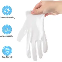 12 Pairs Cotton White Gloves General Purpose Moisturising Lining Gloves Size S-XL T8W3