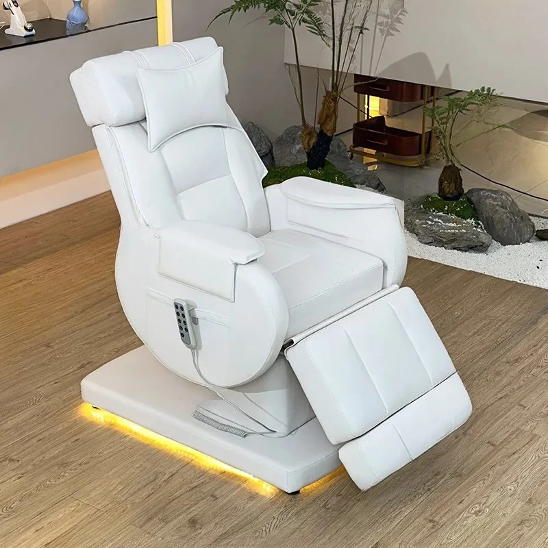 Multifunctional electric beauty chair special eyelash chair for beauty salons embroidered chair with bed surface heating ambient