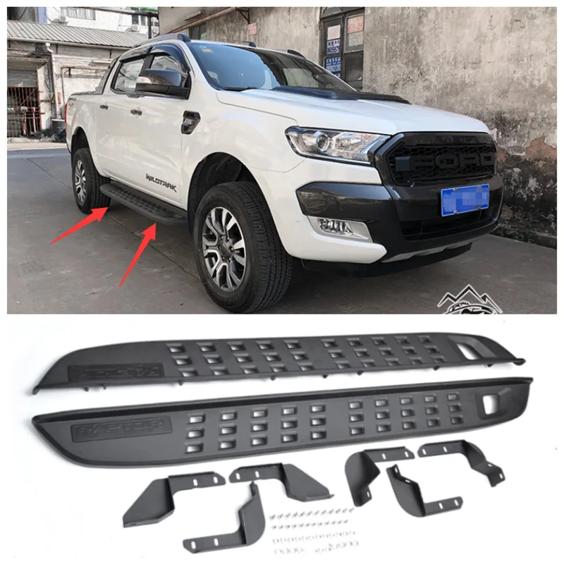 

For Ford RANGER 2016 2017 2018 2019 2020 2021 2022 High Quality Stainless Steel Running Boards Side Step Bar Pedals