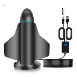 HDTV Digital Antenne Indoor Outdoor 30dBi Verstärker Empfang 5m Kabel Dropship