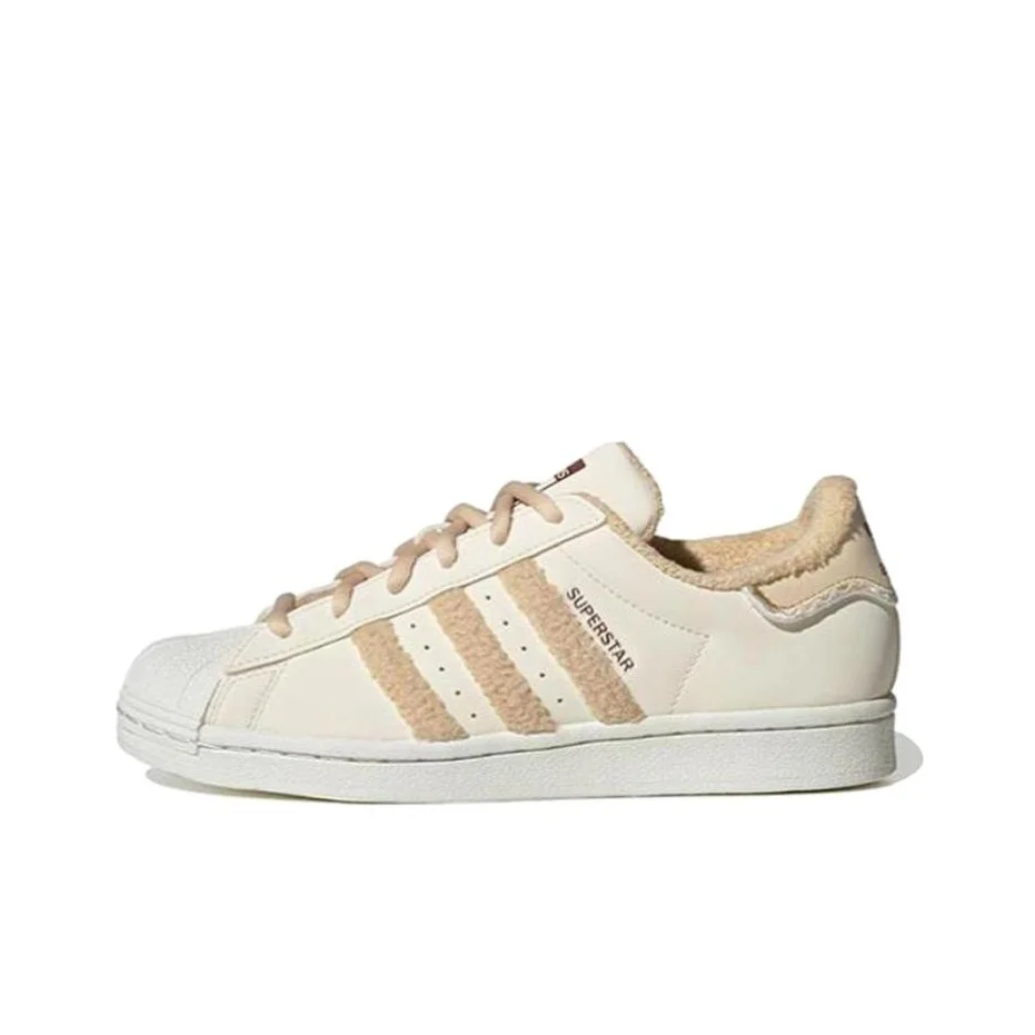 Adidas Originals SUPERSTAR Abrasion Resistant Low top Skateboard Shoes Women's Beige Brown GY2527