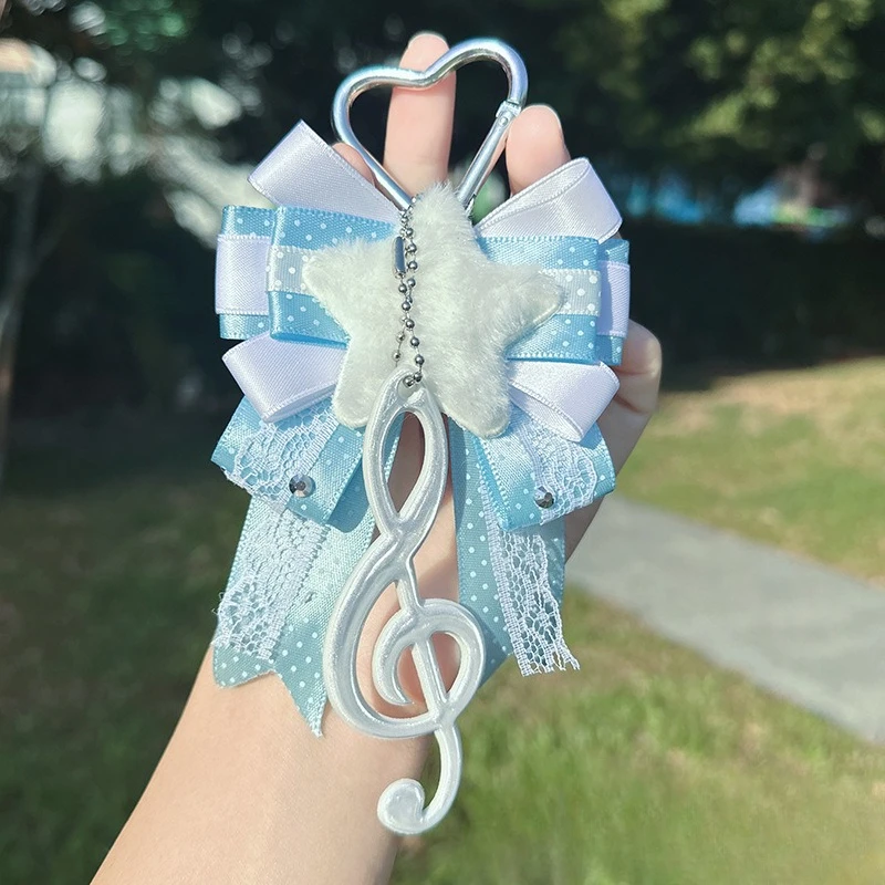Cute Bow Bag Charm Keychain Organizer Ins Style Aesthetic Bow Accessory for Ita Bag Anime Purse Key Holder Decoration Charm view 5