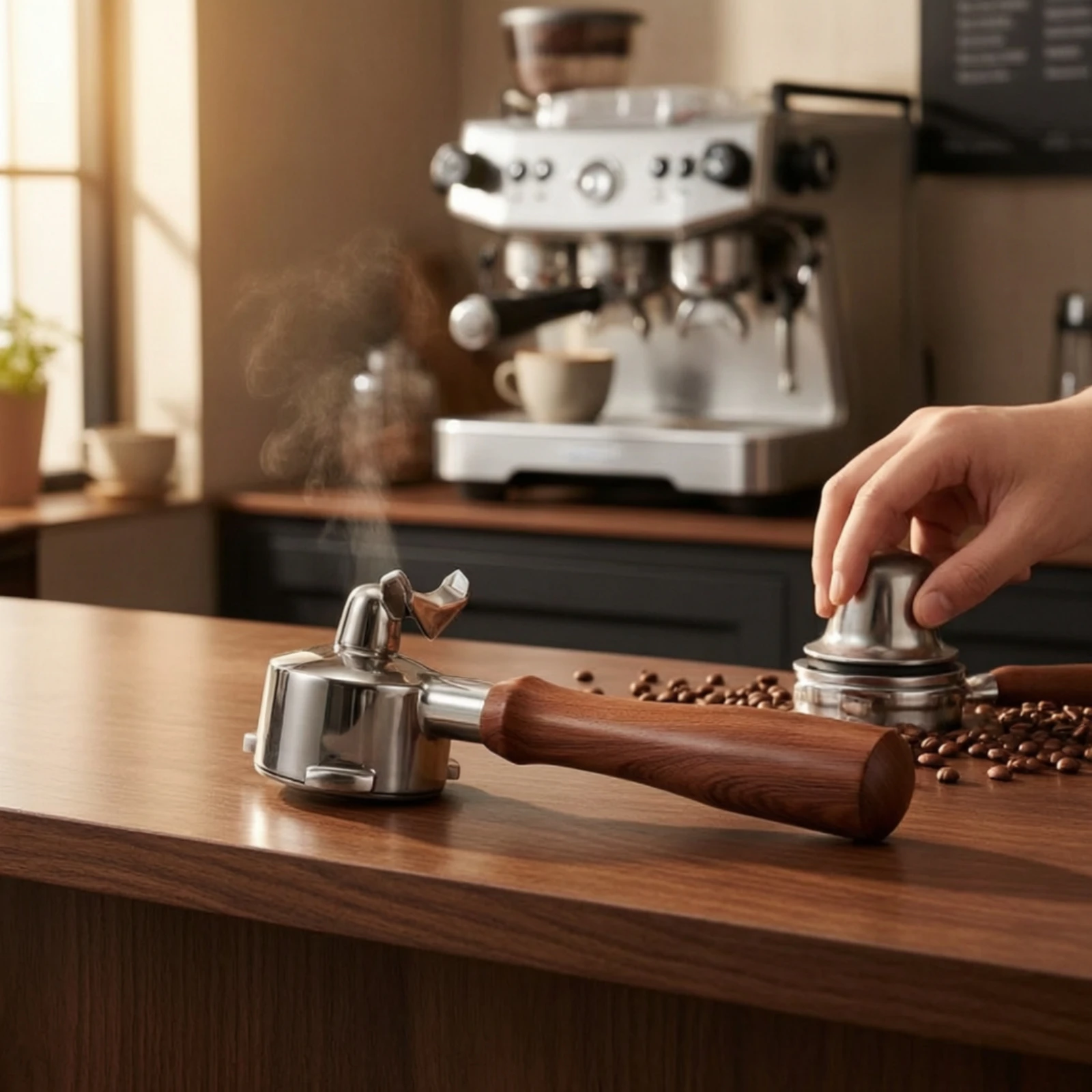 Portafilter 304 Stainless Steel Double Spout Portafilter Coffee Maker Accessory for Home Brewing, Cafe — купить у AliExpress WW