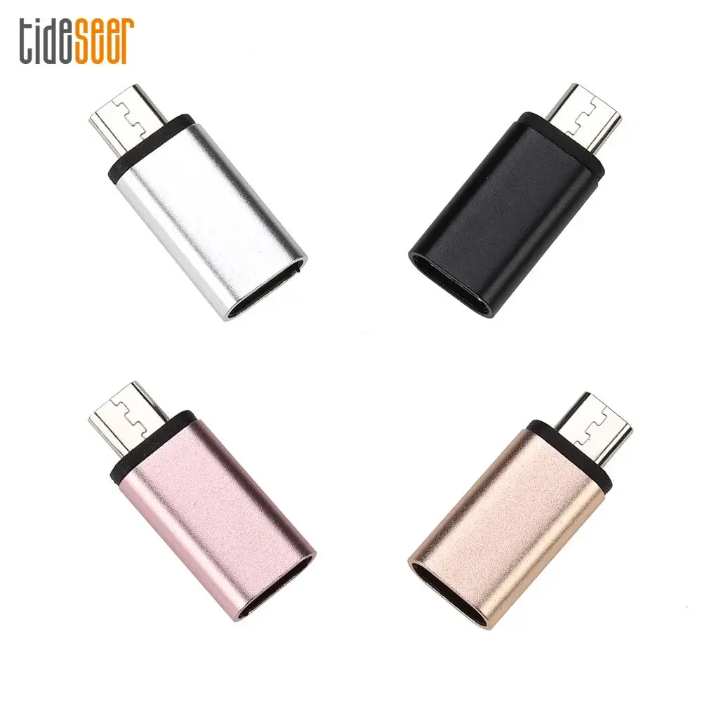 100pcs Practical Type C Female to Micro USB Male Plug Adapter Data Cable Connector Converter For Samsung Huawei Android Phone