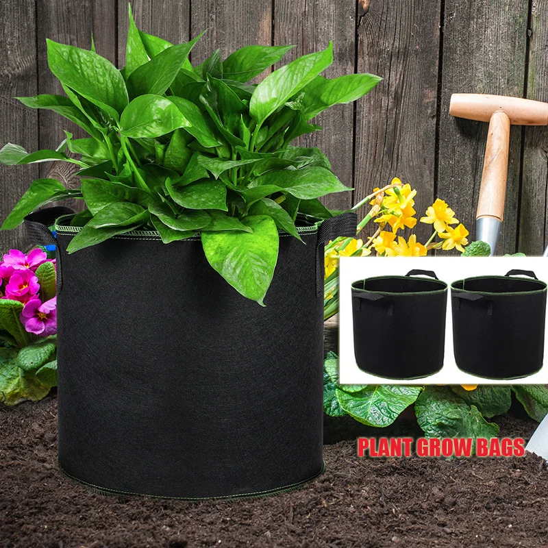 

5 Pcs Seedling Bag Plant Vegetable Growing Bags Gardening Pouch Nursery Outdoor for Non-woven Fabric Fruit Tree Nutrition New