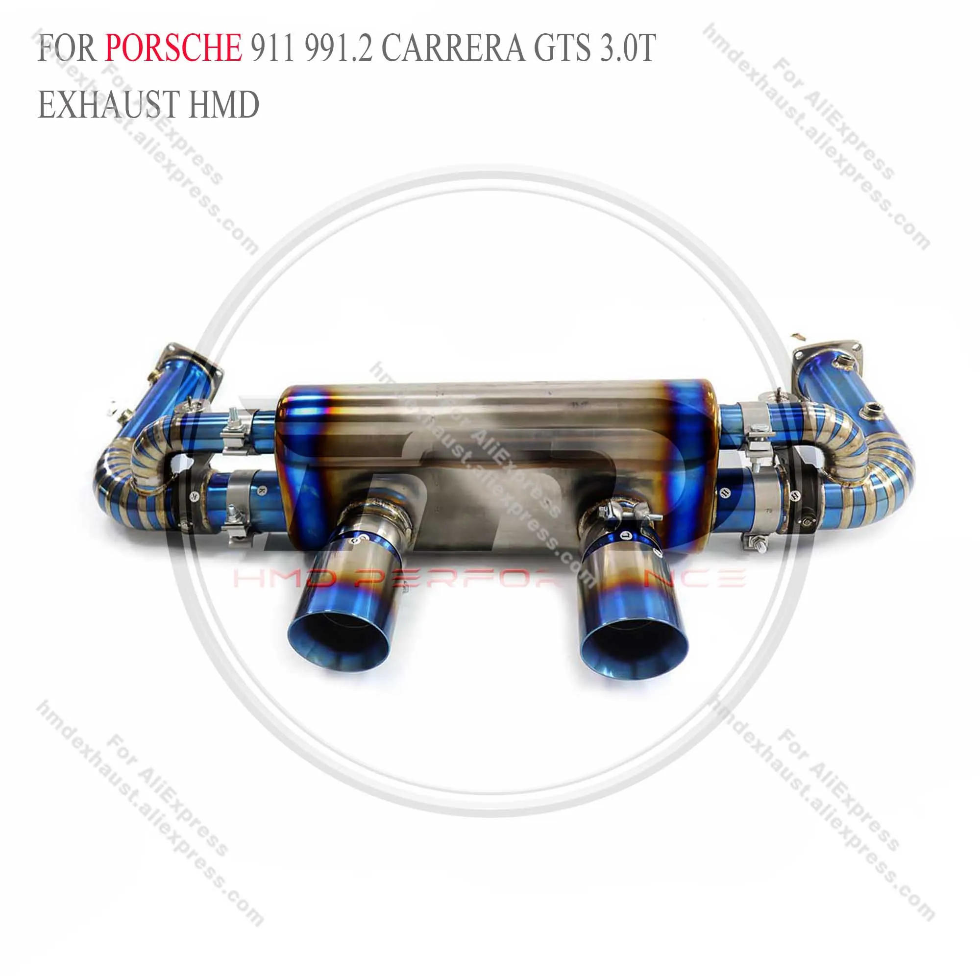 

HMD Titanium Exhaust System Performance Catback for Porsche 911 991.2 Carrera GTS 3.0T Muffler With Valve