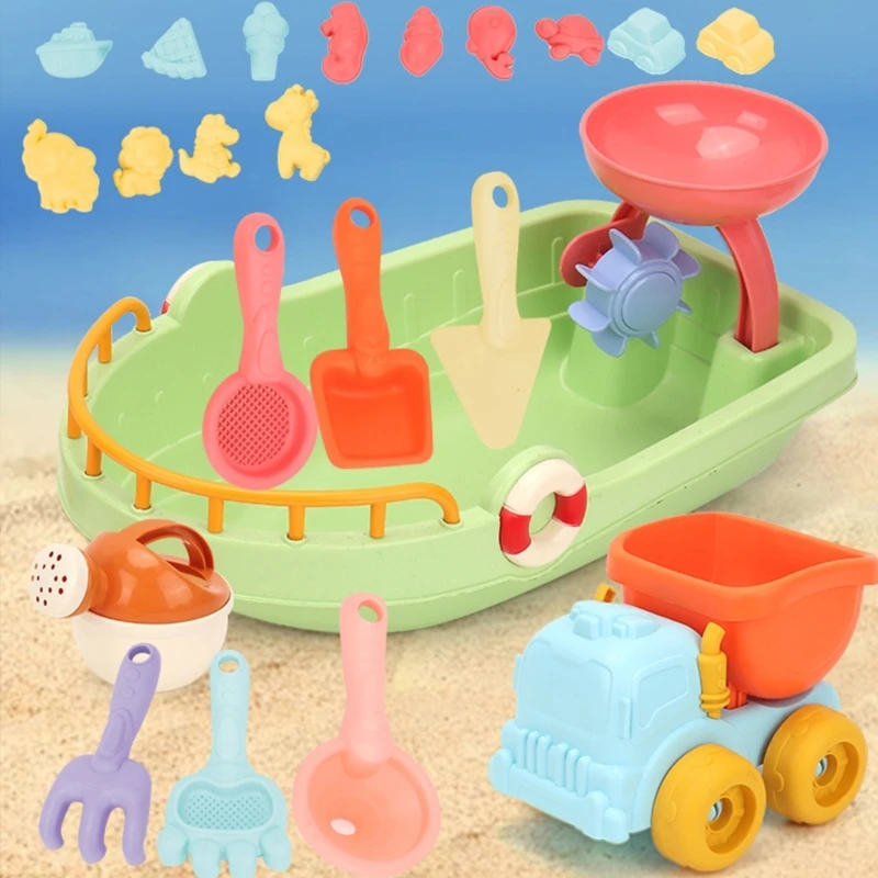 

Summer Sand Toy with Boat Shovel for Child Sand Sculpture Sand Mold Toy Beach SandPlay Toy Kids Water Game Sand Toy Tool