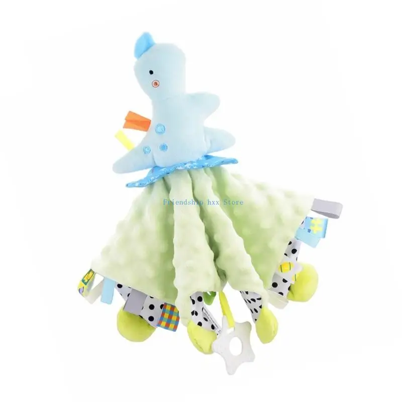 F1CB لينة تنفس الرضع بطانية أمان النسيج الآمن لعبة مهدئة المزاج القلق استرضاء منشفة لحديثي الولادة طفل