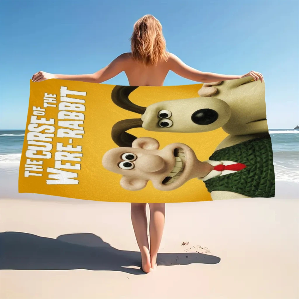 Microfiber Beach Towel Kawaii Cute Gromit Quick Dry Sandless Beach Blanket Soft Comfortable for Men Women Camping Pool Towel