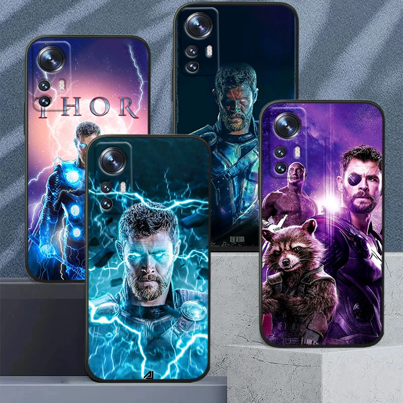 

Marvel Thor Cool For Xiaomi Mi 14 13 12T 12S 12X 12 11i 11X 11T 11 Ultra Lite Pro Soft Silicone Black Phone Case