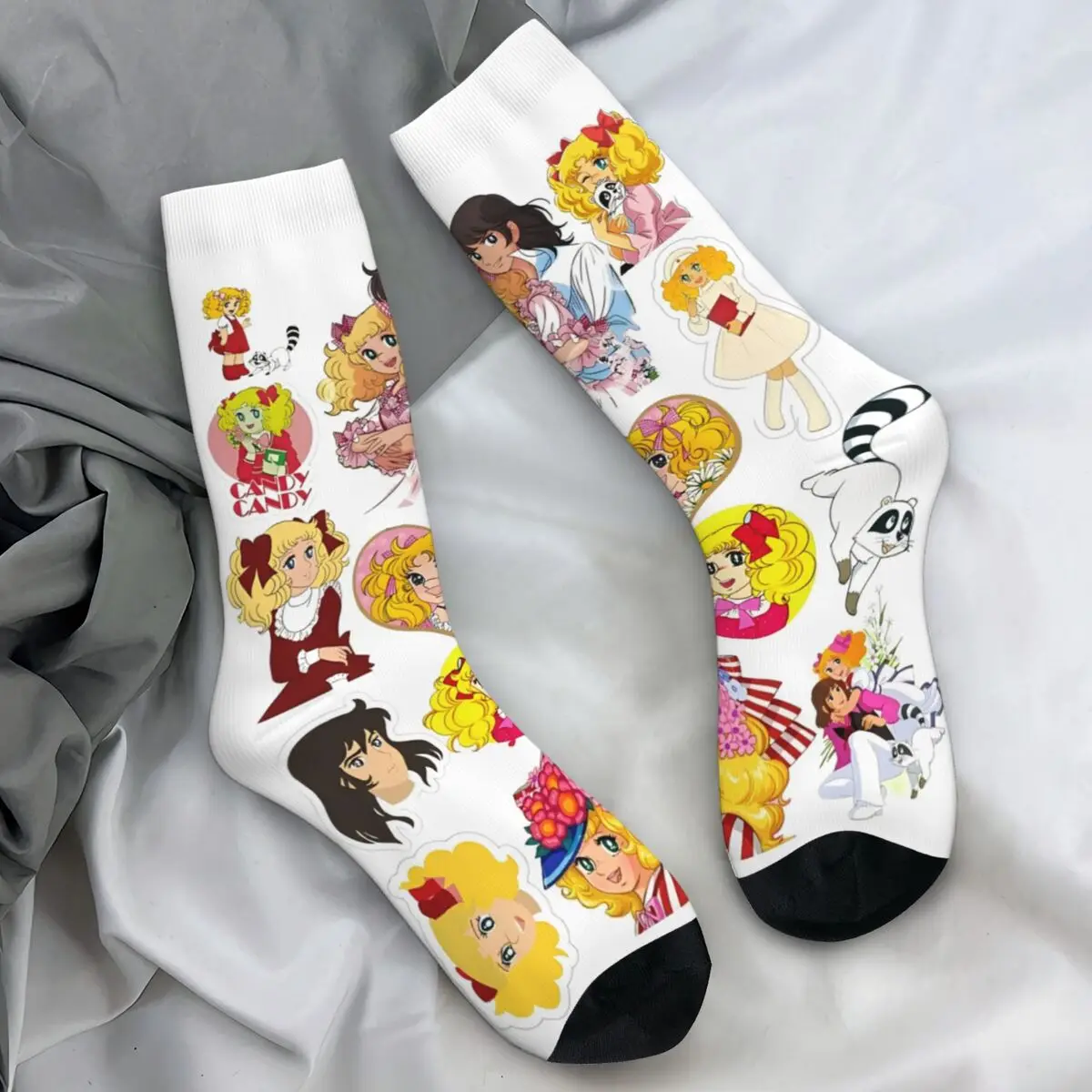 

Конфеты, конфеты и махровые аниме-чулки, готические носки с принтом, осенние носки против пота, для взрослых и мужчин, спортивные носки высокого качества для бега