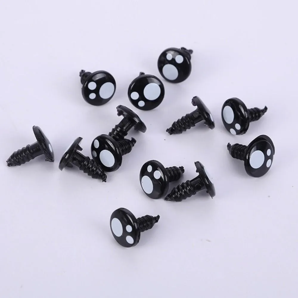 100pcs New 8-16mm Plastic Safety Eyes Black 2Styles Flat Circle Bear Foot Eyes Accessories For White Bear