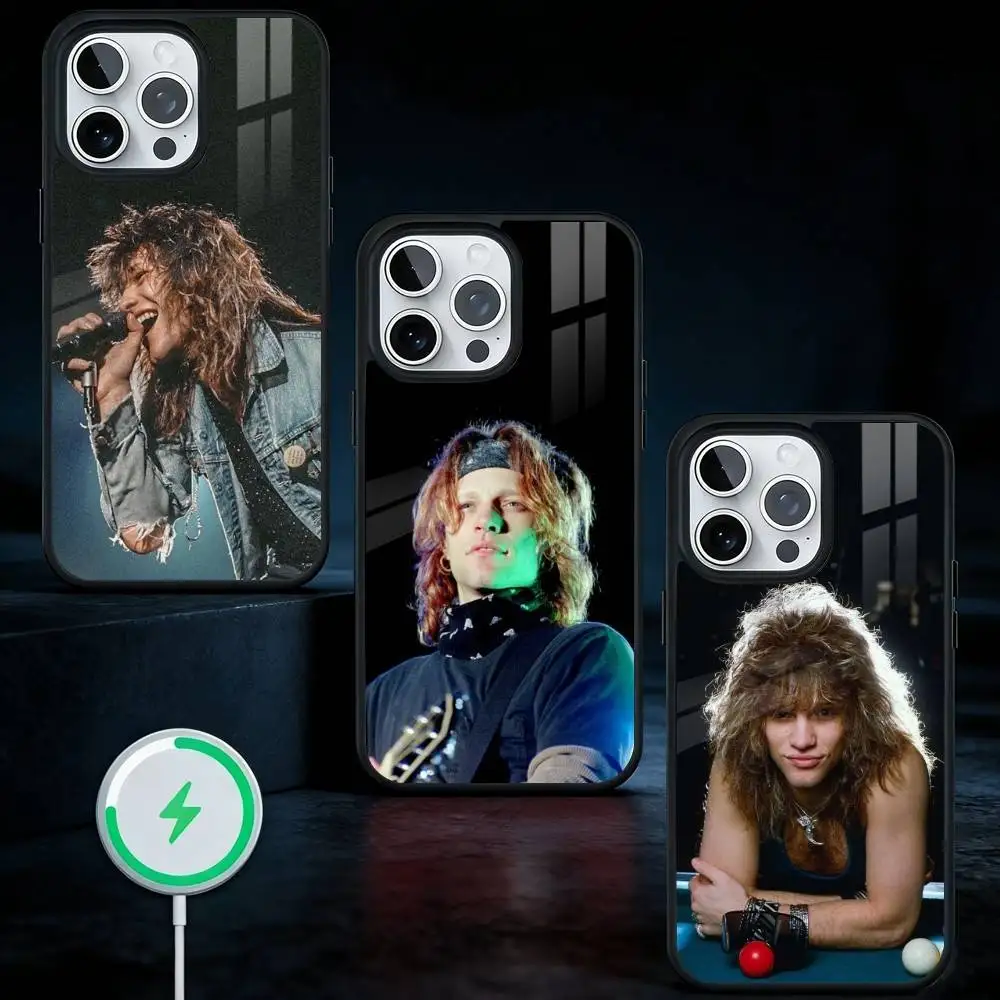 

Bon J-Jovi Band Phone Case For iPhone17,16,15,14,13 Plus,Pro Max Magnetic For Magsafe Wireless Charging