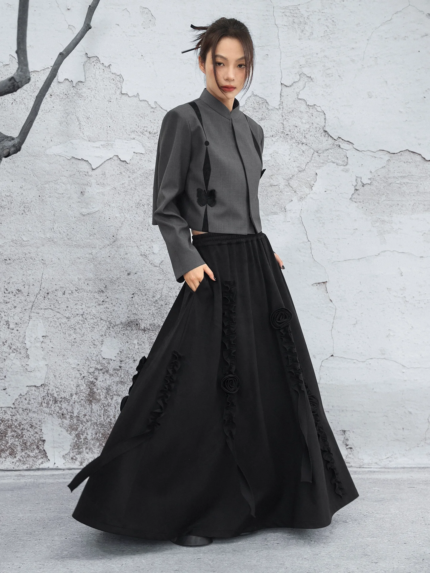 

Юбка А-силуэта из замши с принтом роз, женская, весенняя, винтажная, с эластичной талией, мягкая, удобная, на подкладке из полиэстера, плиссированная